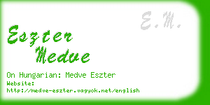 eszter medve business card